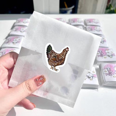 1000 Pcs Chicken Stickers Bulk 2 Roll 1 Inch, Chicken Stickers for Mens Boys Gir