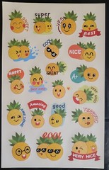 scratch and sniff stickers NEW sheet HORIECHALY Pineapple
