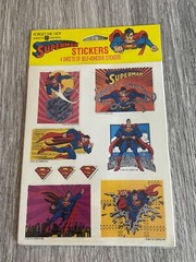 American Greetings SUPERMAN Stickers Vintage 1992 SEALED Forget Me Not 4 Sheets