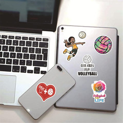 50PCS Volleyball Stickers,Motivational Volleyball Water Bottle Stickers, Volleyb
