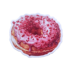 Donut Food Sticker Pink Sprinkles Delicious Dessert Snack 1 Pc