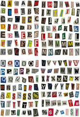 181Pcs / 4 Sheets English Alphabet Number Symbol Label Sticker Pack Vintage Scra