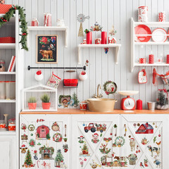 12 Sheets Christmas Rub on Transfers for Crafts and Furniture Christmas