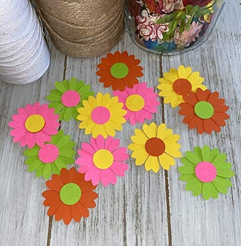 Bright Daisy Flower Confetti – Daisy Table Scatter Confetti – 25 flowers