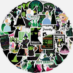 LOT of 10 WICKED musical witch wizard of OZ green theme Decals movie Glinda