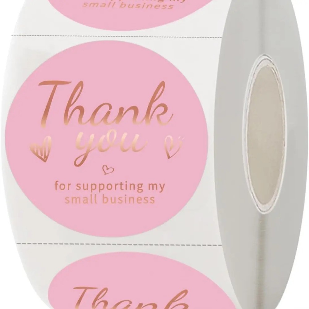 1.5″ Pink Rose Gold Round Labels 500Pcs Self Adhesive Gift Business Stickers