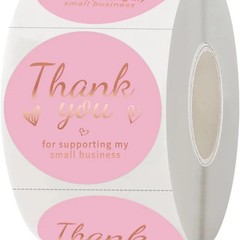 1.5″ Pink Rose Gold Round Labels 500Pcs Self Adhesive Gift Business Stickers