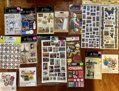 LOT of 16 WORLD TRAVEL/VACATION Scrapbook Stickers! Paris/Italy/Hong Kong/China