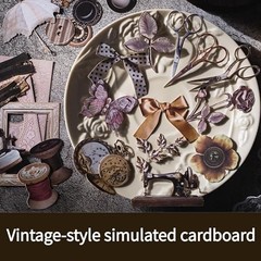 120 Pcs Vintage Scrapbooking Supplies Kit, Thick Cardstock Ephemera for DIY Jour