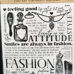 Crafters Square Paper Craft Rub On Transfer Stickers Decals Fashion Beauty Style
