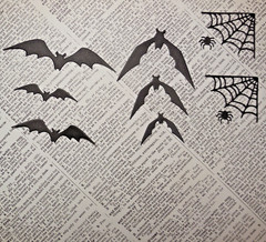 50 Halloween Die Cuts Cats Crows Witches Junk Journal Scrapbook Cardmaking