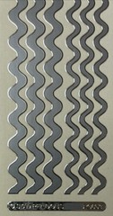 SILVER METALLIC WAVE BORDER Foil Stickers(6pc)2”x9 •Stampendous•2 Sizes•Wiggles•