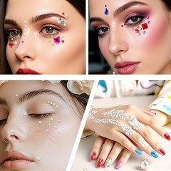 2774pcs Self Adhesive Rhinestone Stickers 3D Gem Craft Bling Sheets