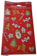 Carlton Cards American Greetings Christmas Stickers Ginger Candy VTG New 1995