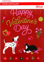 Valentine’s Day Pets Dog Cat Labels Alphabet Border Recollections Sticker Book