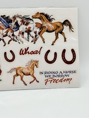 PSX Faster Horses Sticker Sheet 2001 RARE Horse Western Scrapbook NEW!