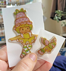 Vintage 80s Sticker Lot: Puffy Strawberry Shortcake And Pets Used Restored READ