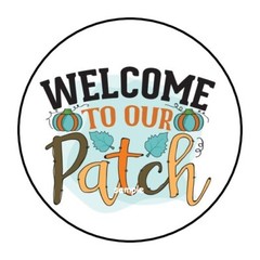 30 FALL AUTUMN ENVELOPE SEALS LABELS STICKERS 1.5″ ROUND WELCOME TO OUR PATCH