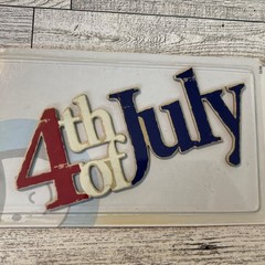 Li’l Davis Designs Vintage Wood Large Words ‘4th of July’