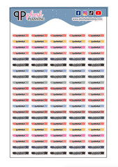 Finance Script Brush Stroke Labels Planner Stickers, Laurel Denise Inspired Colo