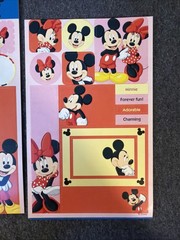 Mickey & Minnie Mouse Sticker Sheet Scrapbook Craft Stickers