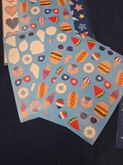Patriotic Scrapbooking Sticker Lot Of 11 Includes Iron On Flag