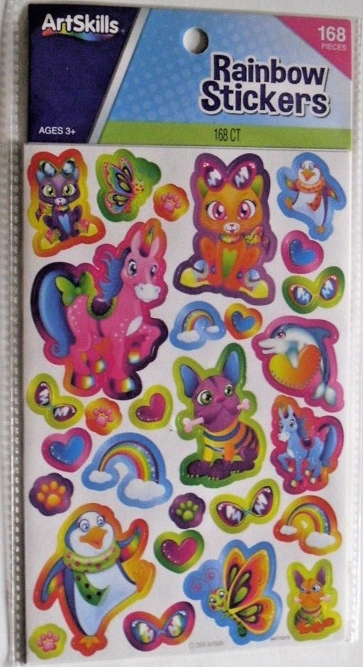 STICKERS SCRAP BOOKING RAINBOW STICKERS LARGE LOT OF 168 MIXED @@ MY OTHER ITEMS