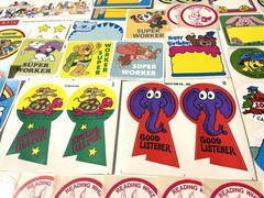 Lot of 100 Vintage Teacher Reward Stickers COOL LOT 70s 80s 90s 1980s Teech Um +