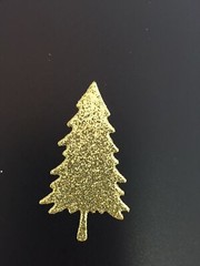 Woodland Die Cuts * Mini Trees * Set of 24 * Cardstock, Glitter Foam or Glitter