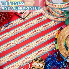 Carnival Tickets Single Roll Raffle Tickets for Events, Classroom or Carnival…