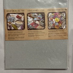 Tim Holtz Grunge Paper 6 Sheets 6×12 Inch Flecked Light Gray Ink Sew Create