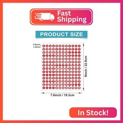 1680 Pieces 0.5 Inch Circle-Backed Letter Stickers, 10 Sheets Alphabet and Numbe