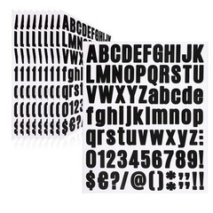 1 Inch Alphabet Number Stickers, Waterproof Address Mailbox Door, Black