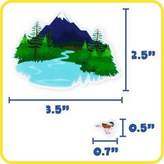 Outdoor Foam Stickers Pack of 164, Animal Themes for Crafts and Party Favors
