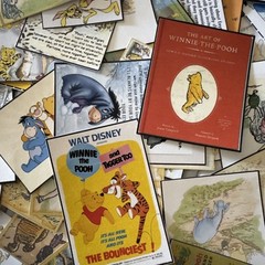 HUGE lot 110+ piece ( Winnie the Pooh) Junk Journal Ephemera read description