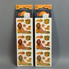 Vintage Sandylion Mother Of Pearl Lion King Stickers NOS Simba & Nala 2 Sheets