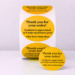 Thank You Stickers for eBay Sellers – Custom Business Name Labels – 2″