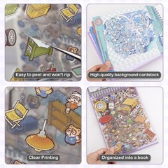 Dizdkizd 3D Sticker Book Adults Kids Purple Scene