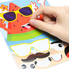 36PCS Hawaii Make a Face Sticker Sheets, Make Your Own Pineapple Flamingo Sticke