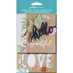 Jolee’s Boutique Journal Cards 4/Pkg-Floral Love