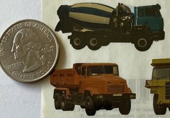 TRACTOR & TRUCK Foil Stickers(7pc)Mrs.Grossman’s •Loader•Dump Truck•Card Making•