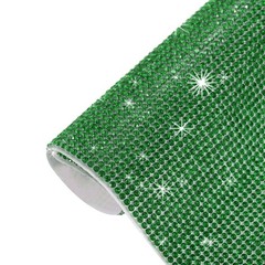 Bling Rhinestone Sheet Self-Adhesive Sticker 4.72 x 7.87 Inch Dark Green