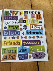 Vtg Ransom Note Stickers, Words, 1990s, Scrapbook, Set