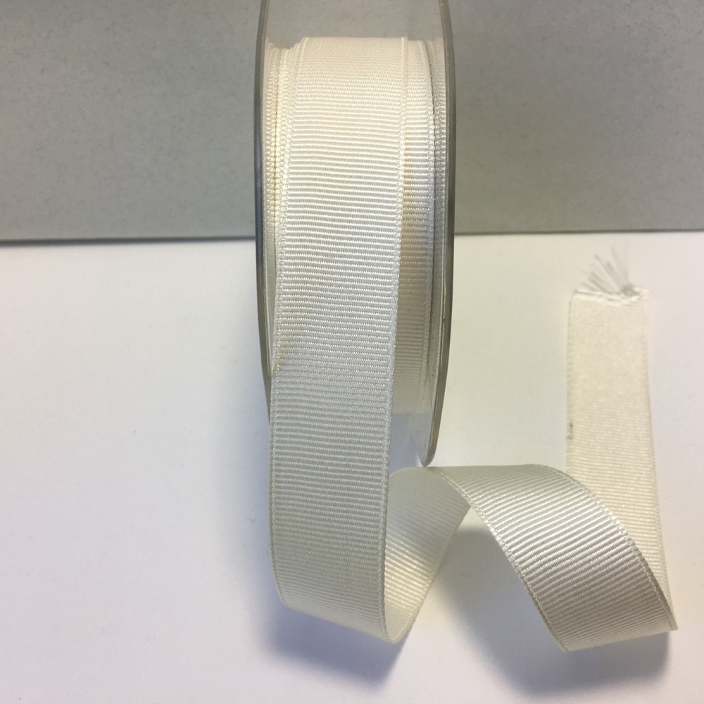 1″ Grosgrain Ribbon – May Arts – JH08 – Ivory – 5 Yards