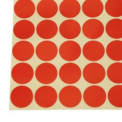 19mm Circles Round Code Stickers Self Adhesive Sticky Labels Red A4T12759