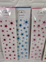 Lot Of 6 Crafts Doodlebug Mini Jewels Repeats Assorted Sizes Gems Bling Lily New