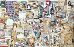 250pcs AMERICA 250 USA JUNK JOURNAL-SCRAPBOOK KIT W/JOURNAL – AUTHENTIC EPHEMERA