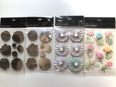 Paper Studio La Petites Scrapbook Stickers Lot Medalions Flowers Journal
