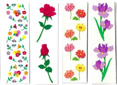 Mrs. Grossman’s Flower Sticker sheets 6.5″ X 2″