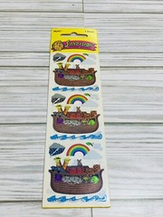 Vintage Sandylion Mylar Foil Noah’s Ark Stickers 1980’s Sealed Sheet